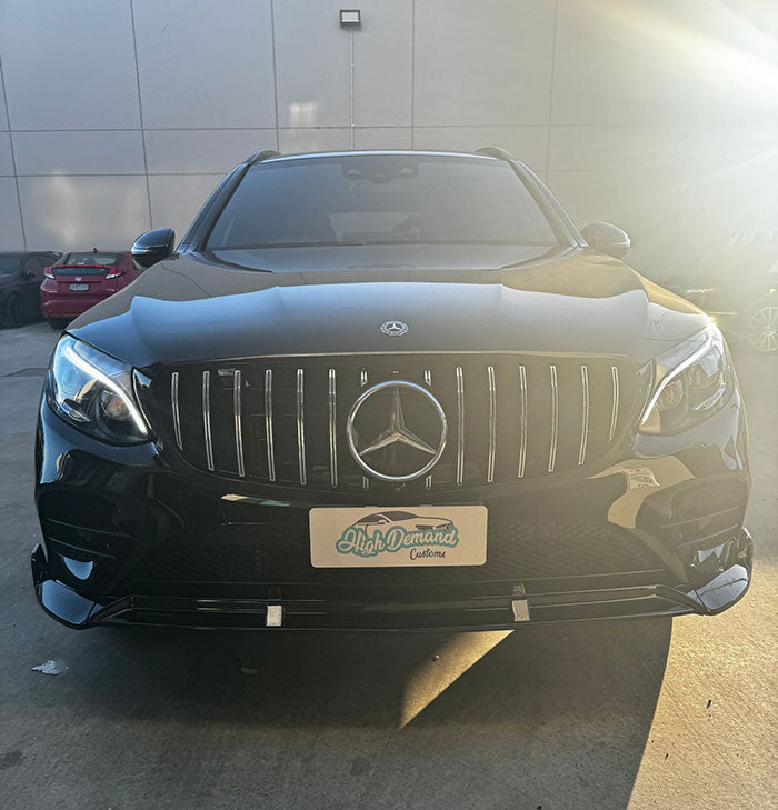 GLC GT Panamericana Grill with Camera Mount - CHROME SILVER + GLC SUV or Coupe 2016-2018 GLC200/300/43AMG